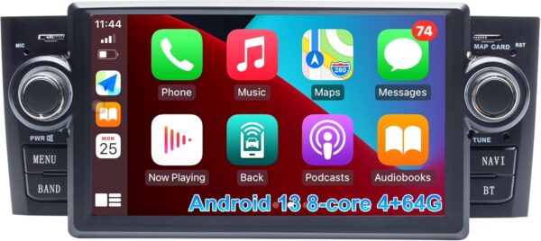 Autoradio Android 13 Grande Punto Abarth 2007-2012 con adesivi plancia ORIGINALE